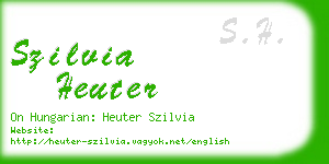 szilvia heuter business card